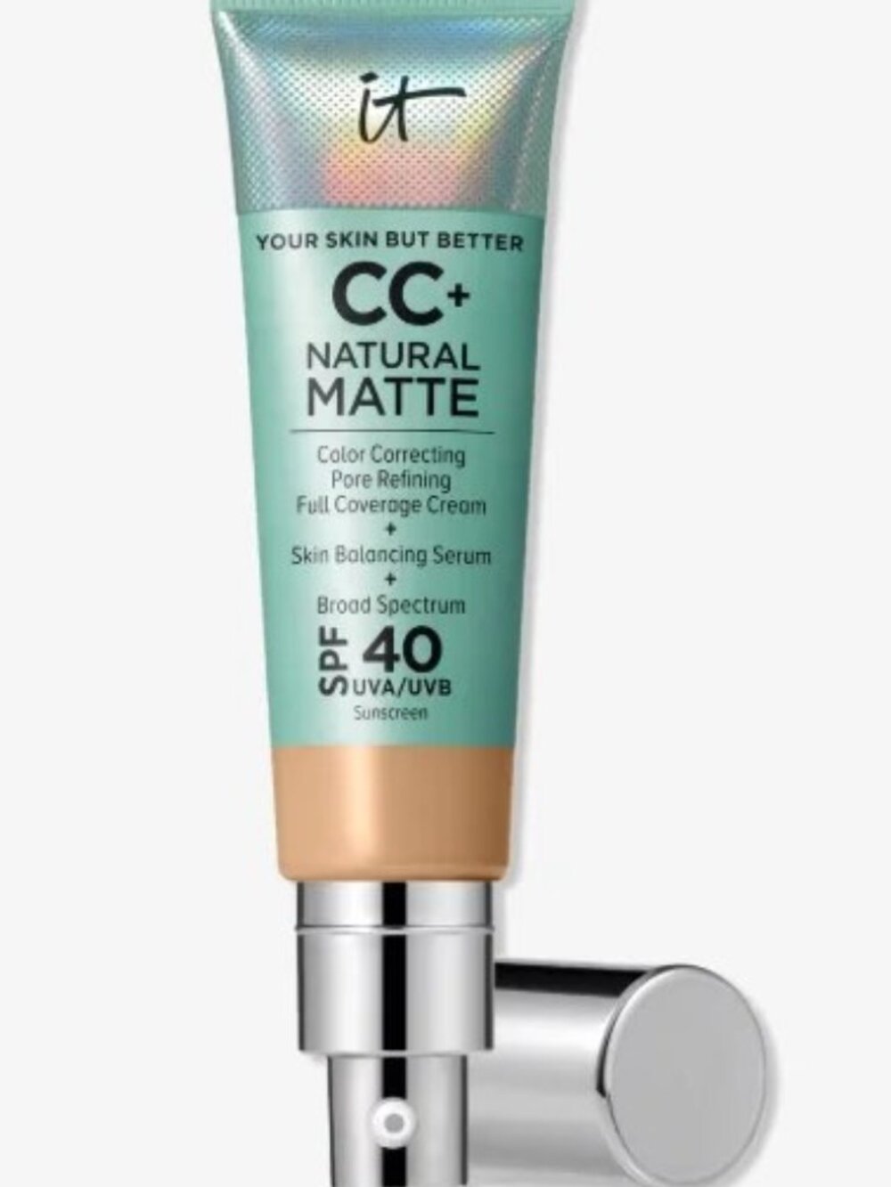 It Cosmetics CC+ Cream (Natural) Matte Foundation with SPF‎ 40, Medium Tan